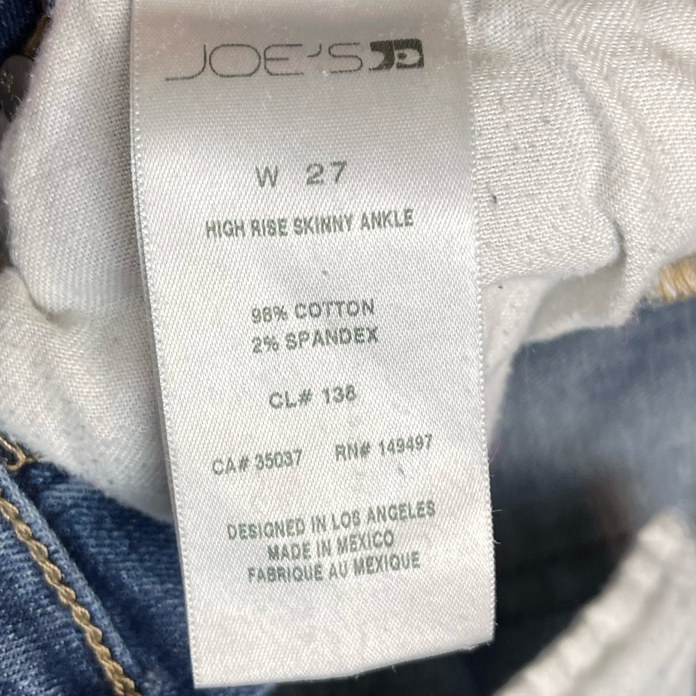 JOE'S Jeans Women's Blue Michelle High-rise Skinny Ankle Cut Size 27 - Picture 6 of 8